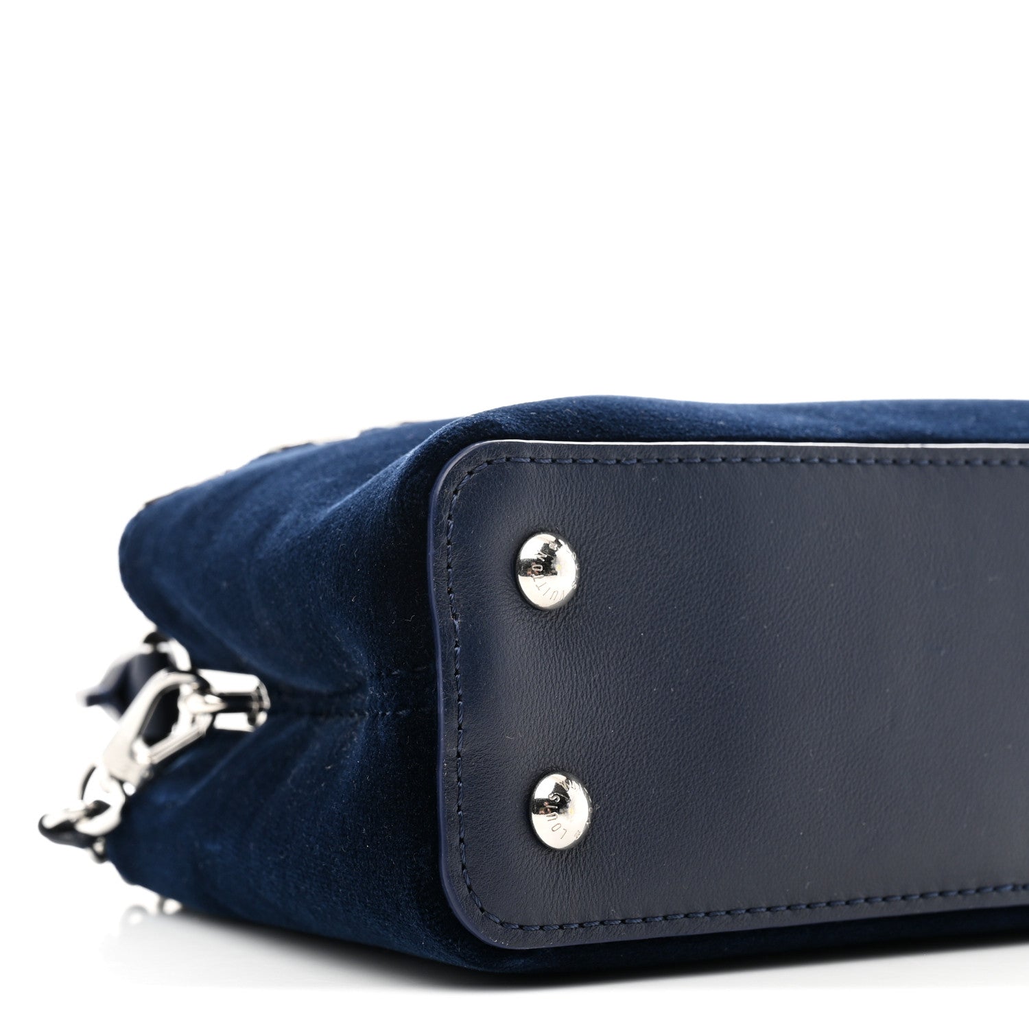 Velvet Crystal Capucines Mini Midnight Blue