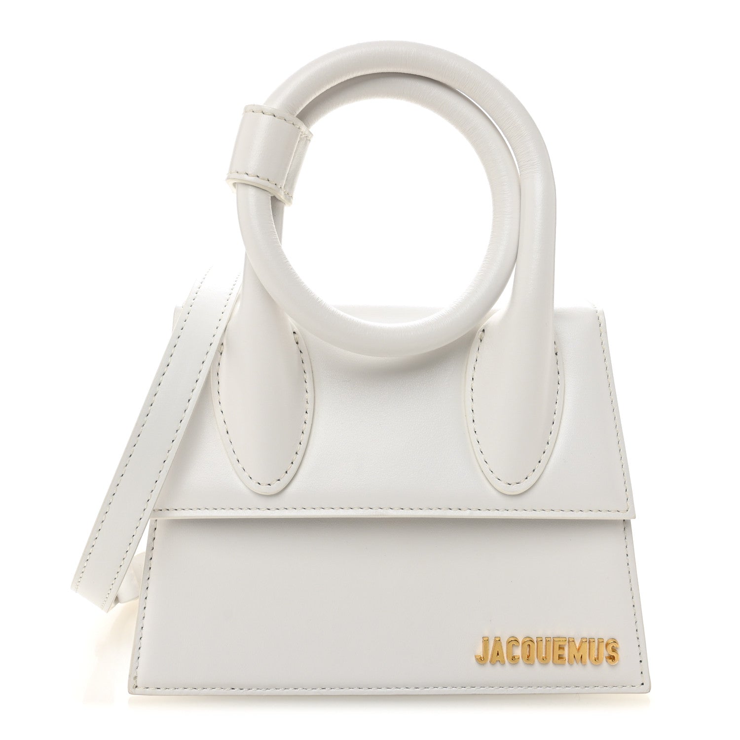 Smooth Calfskin Le Chiquito Noeud White