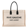 Linen Calfskin Rive Gauche Tote Greggio Natural