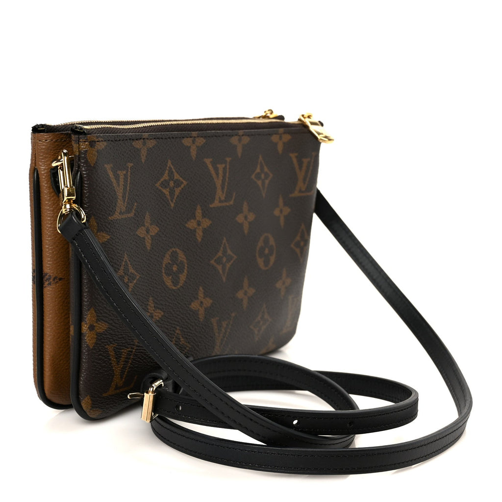 Reverse Monogram Giant Double Zip Pochette
