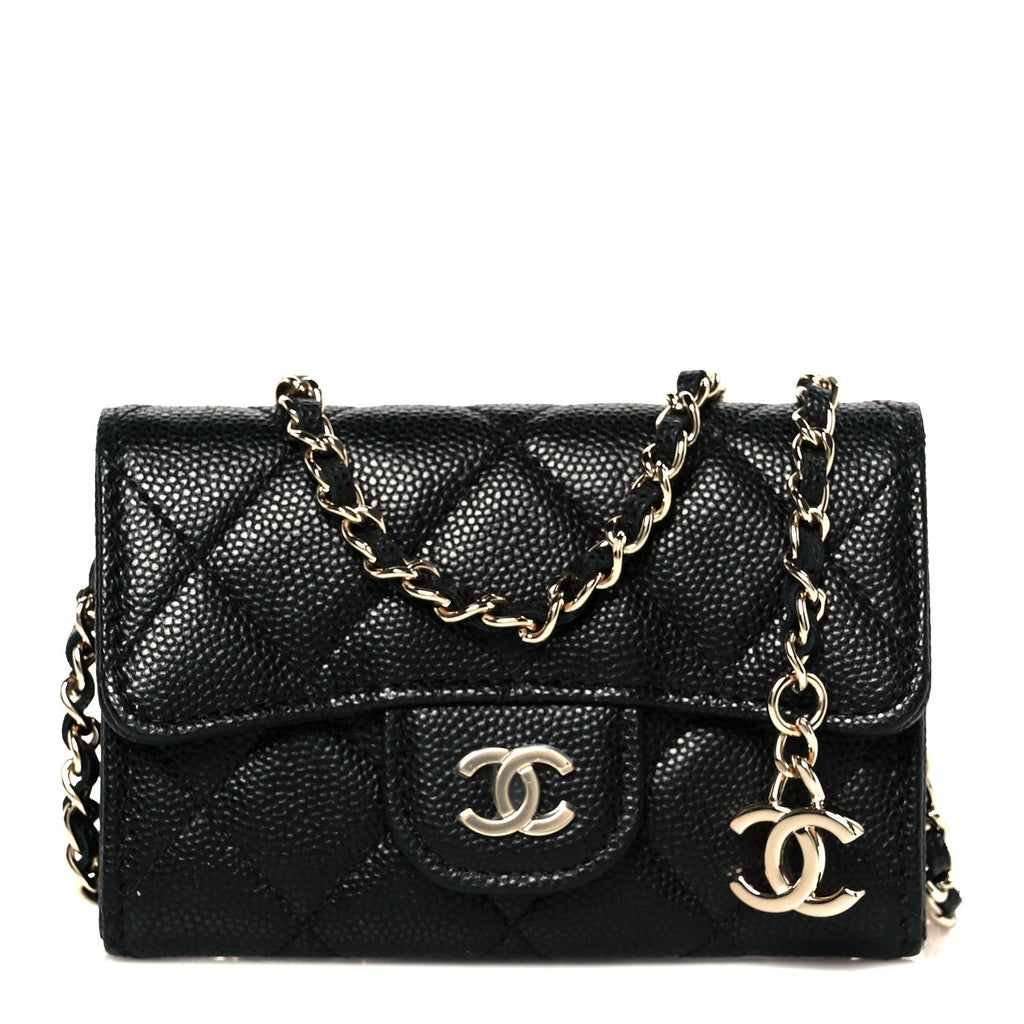 Caviar Quilted Belt Bag Black
