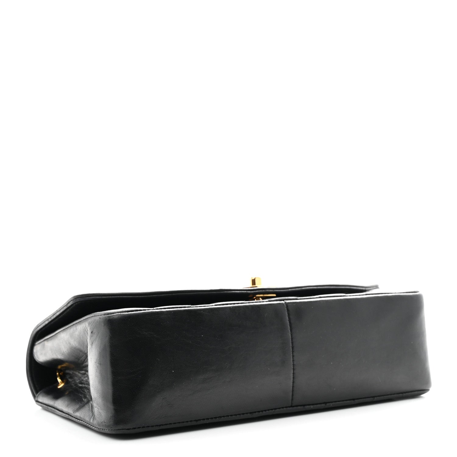 Lambskin Quilted Medium Single Flap Black