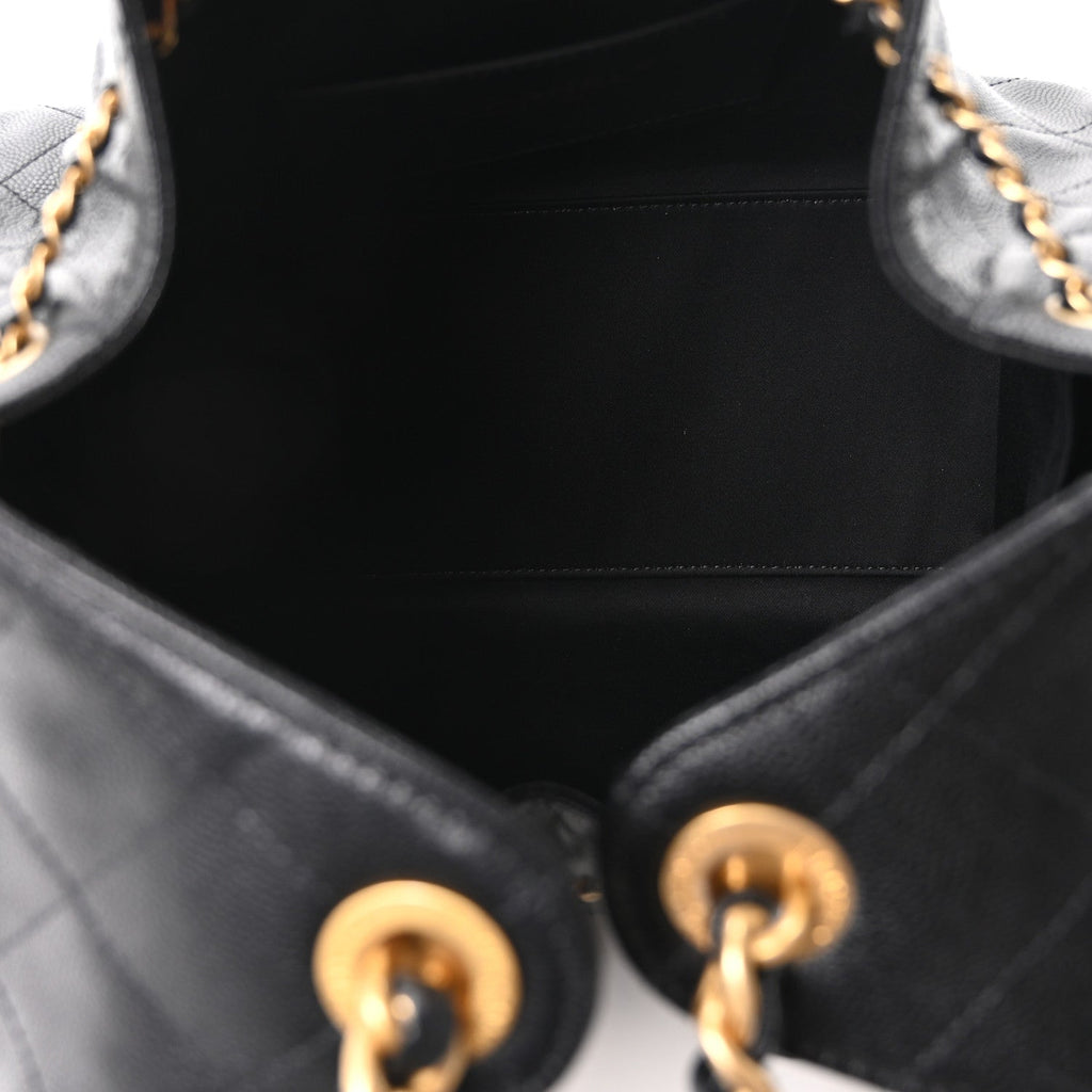 Caviar Quilted Small Chanel 25 Handbag Black