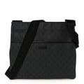 GG Plus Monogram Medium Flat Messenger Bag Black