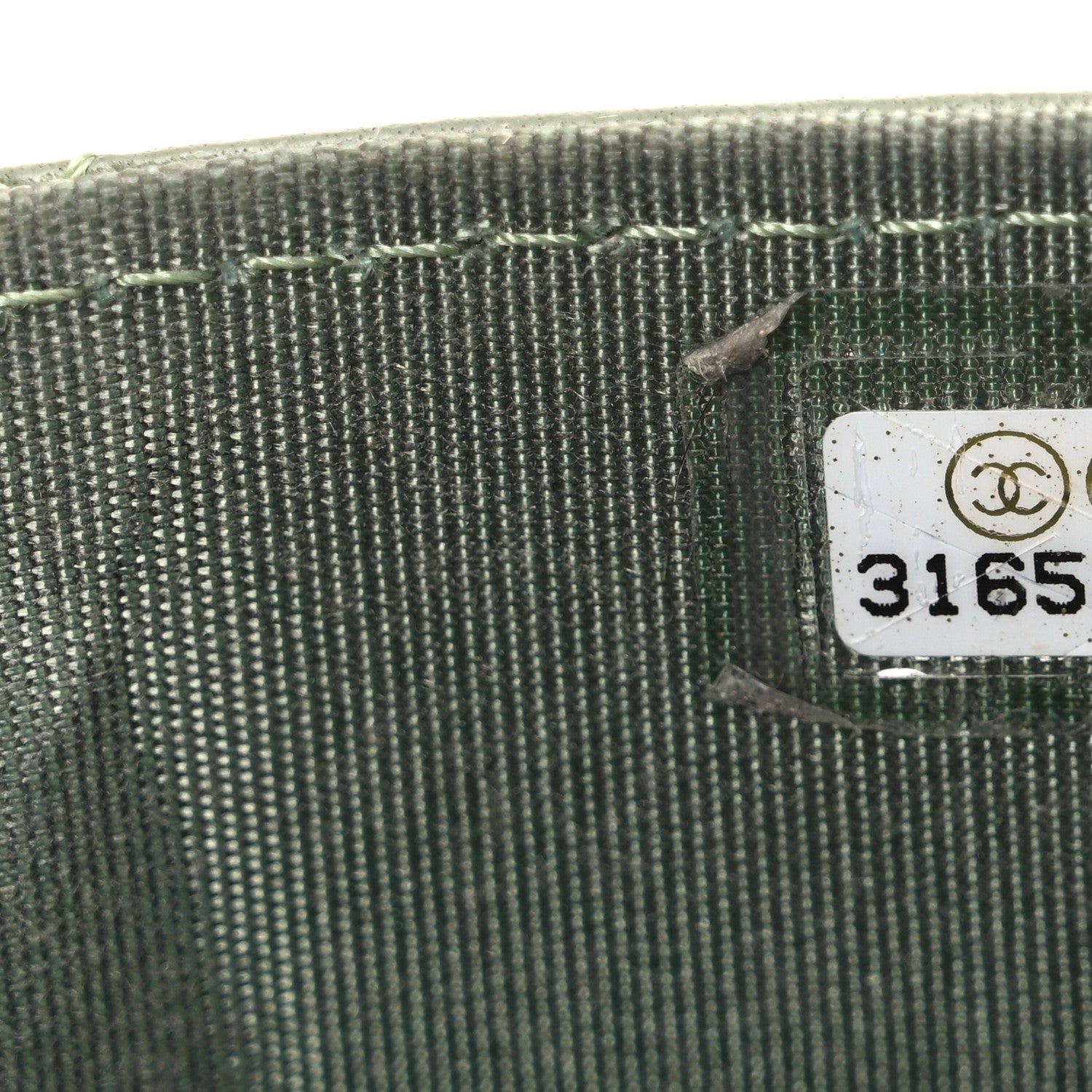 Lambskin Quilted Trendy CC  Holder On Chain Green