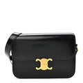 Shiny Calfskin Medium Triomphe Black
