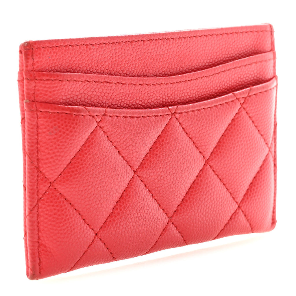 Caviar Quilted  Holder Red