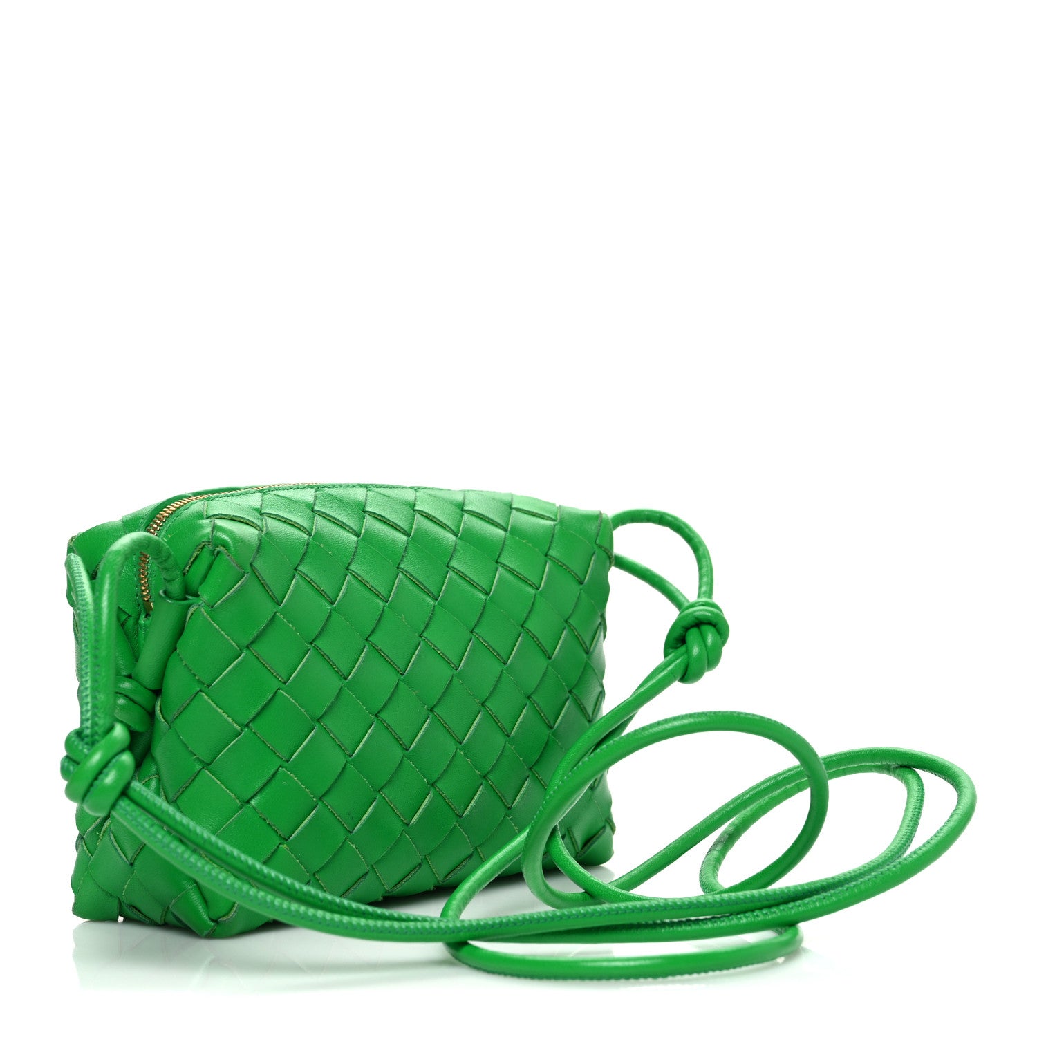 Nappa Intrecciato Mini Loop Camera Bag Parakeet