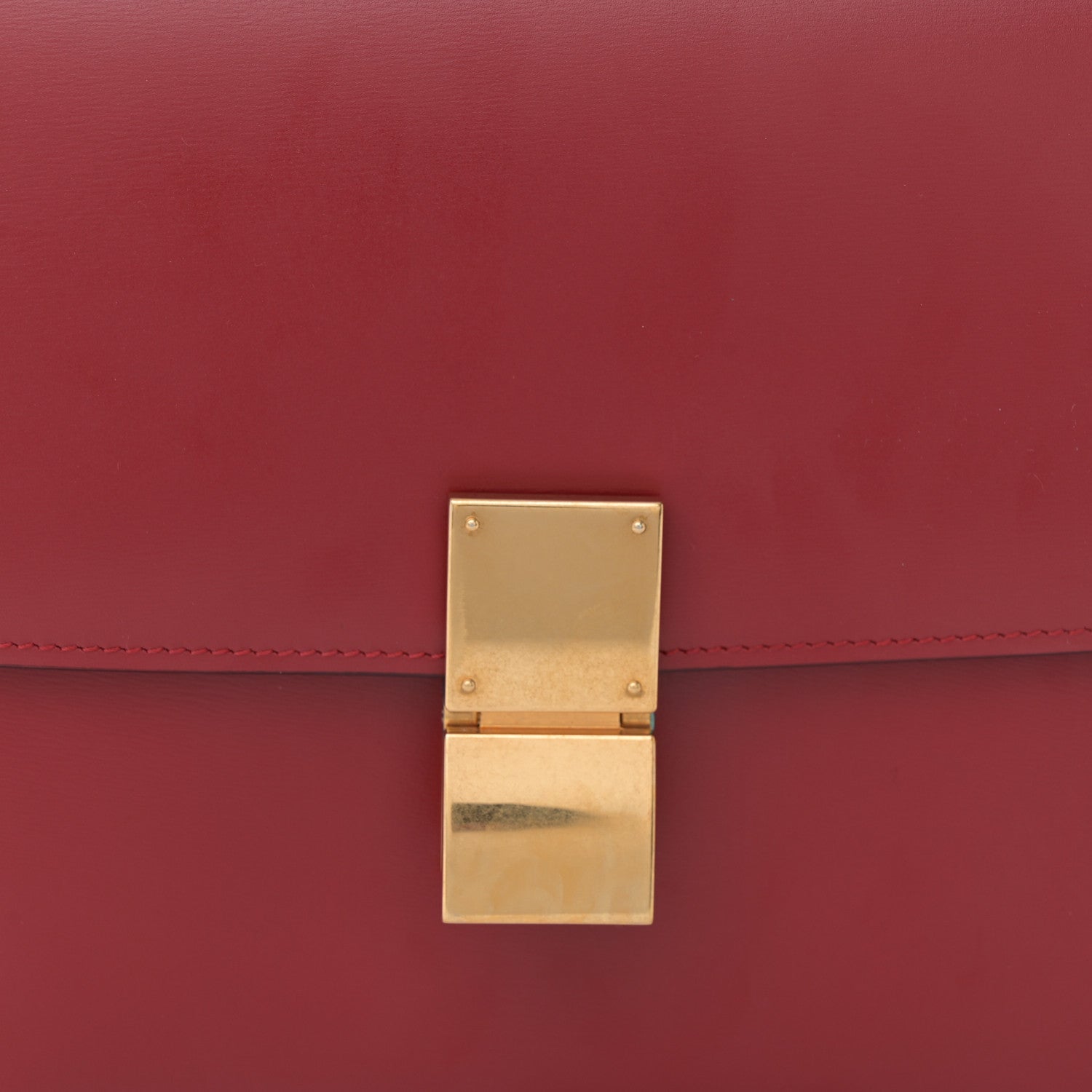 Box Calfskin Medium Classic Box Flap Bag Red