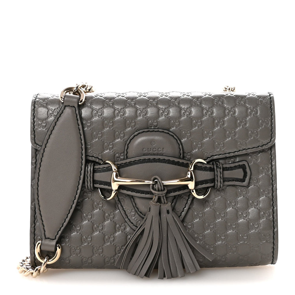 Soft Microguccissima Mini Emily Chain Shoulder Bag Loess