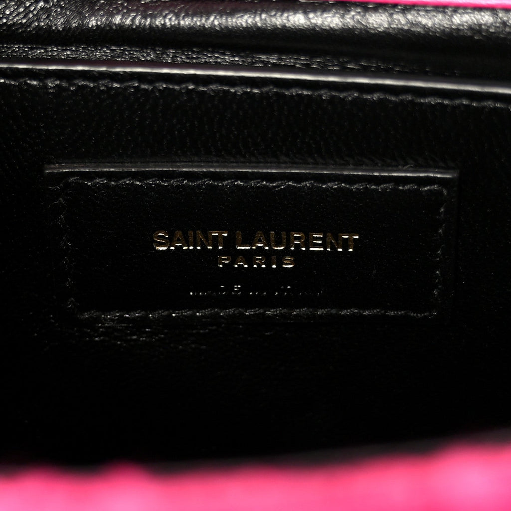 Boucle Tweed Patchwork Monogram Medium Jamie Baguette Magenta