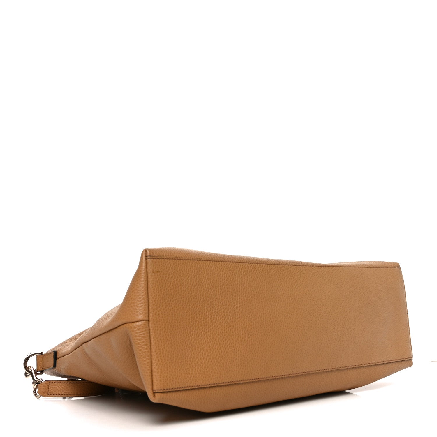 Calfskin Bamboo Tassel Top Handle Tote Whiskey