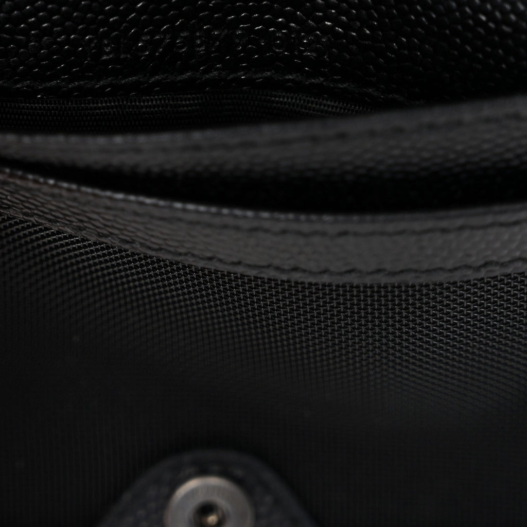 Grain De Poudre Matelasse Chevron Monogram Zipped Two-Part Wallet Black