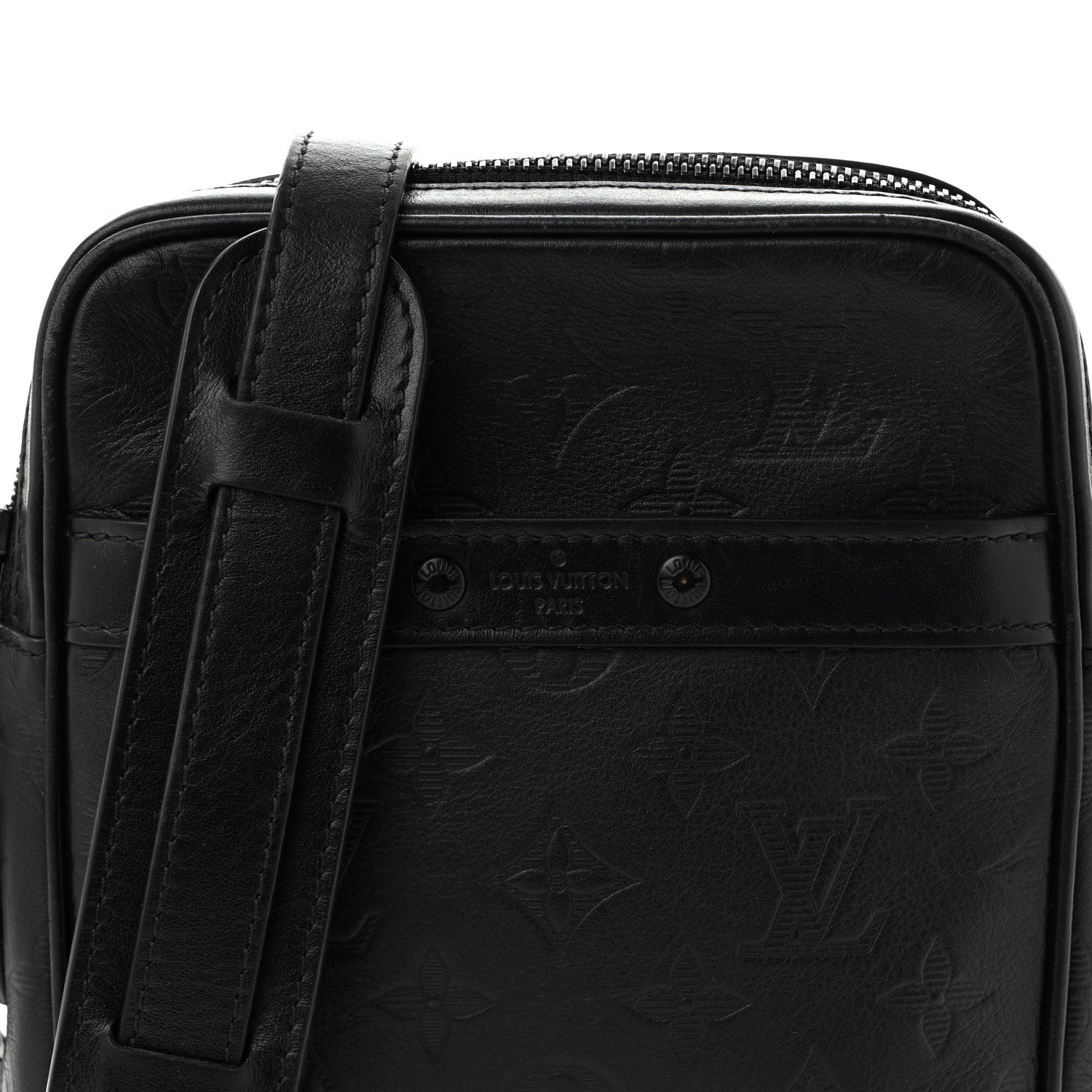 Calfskin Monogram Shadow Danube PM Black