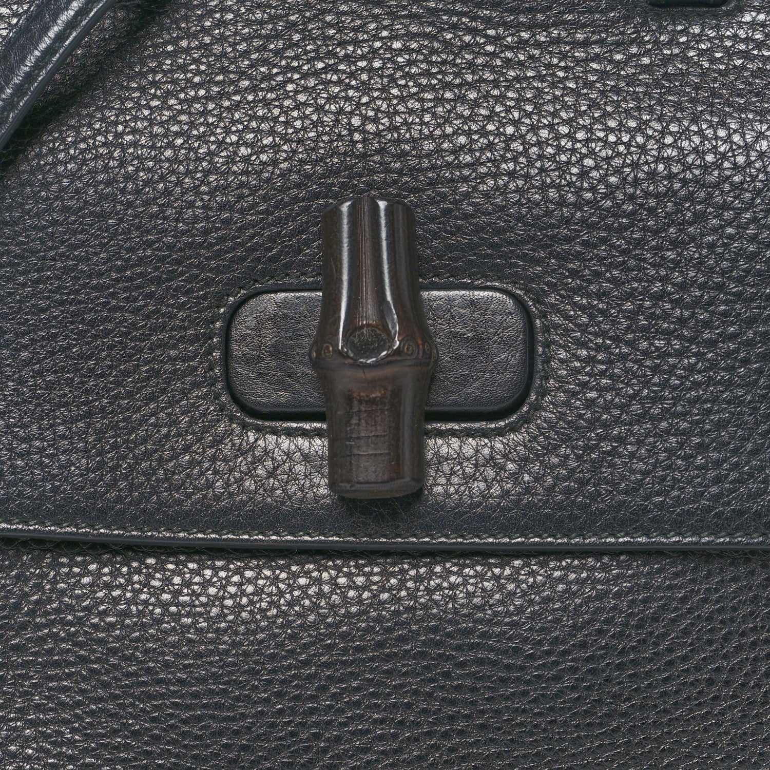 Cellarius Calfskin Medium Bamboo Daily Top Handle Bag Black