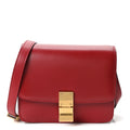 Box Calfskin Small Classic Box Flap Bag Red