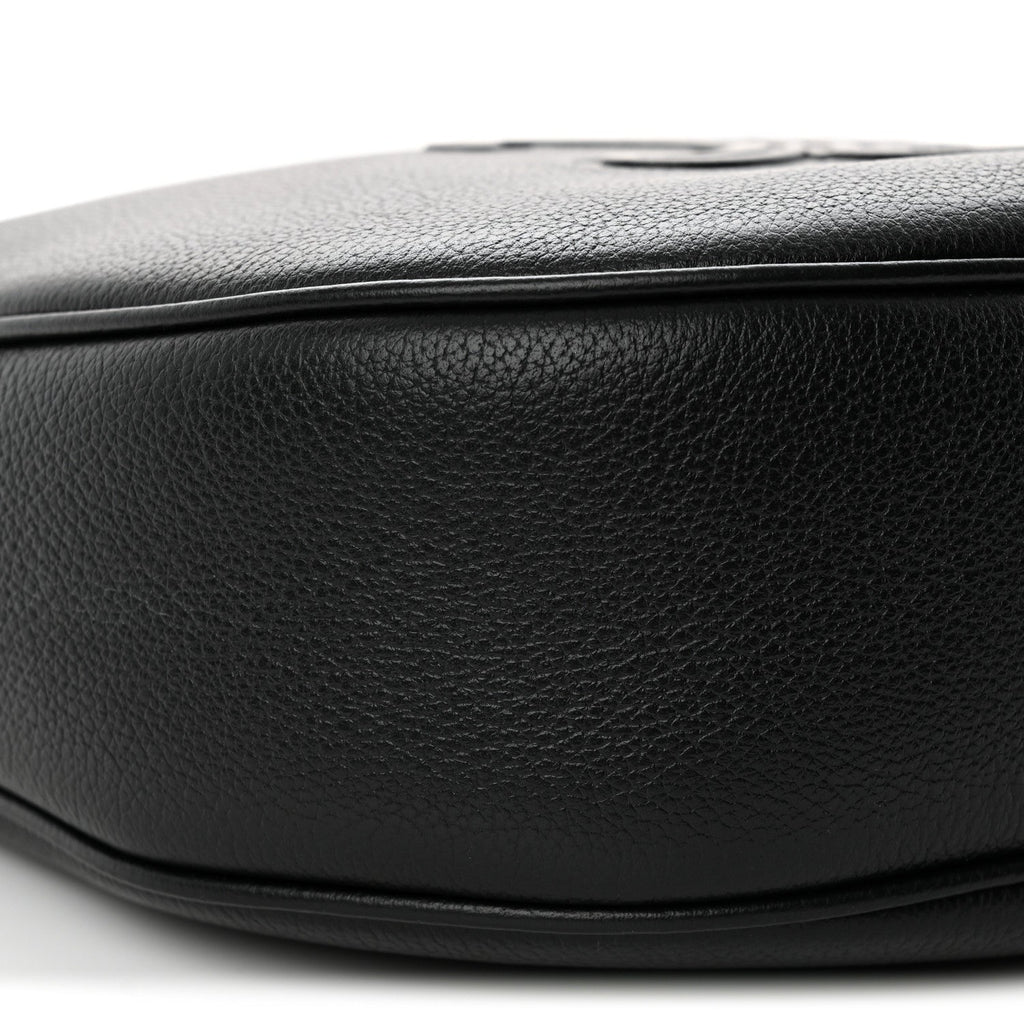 Supple Calfskin Cuir Triomphe Small Heloise Shoulder Bag Black
