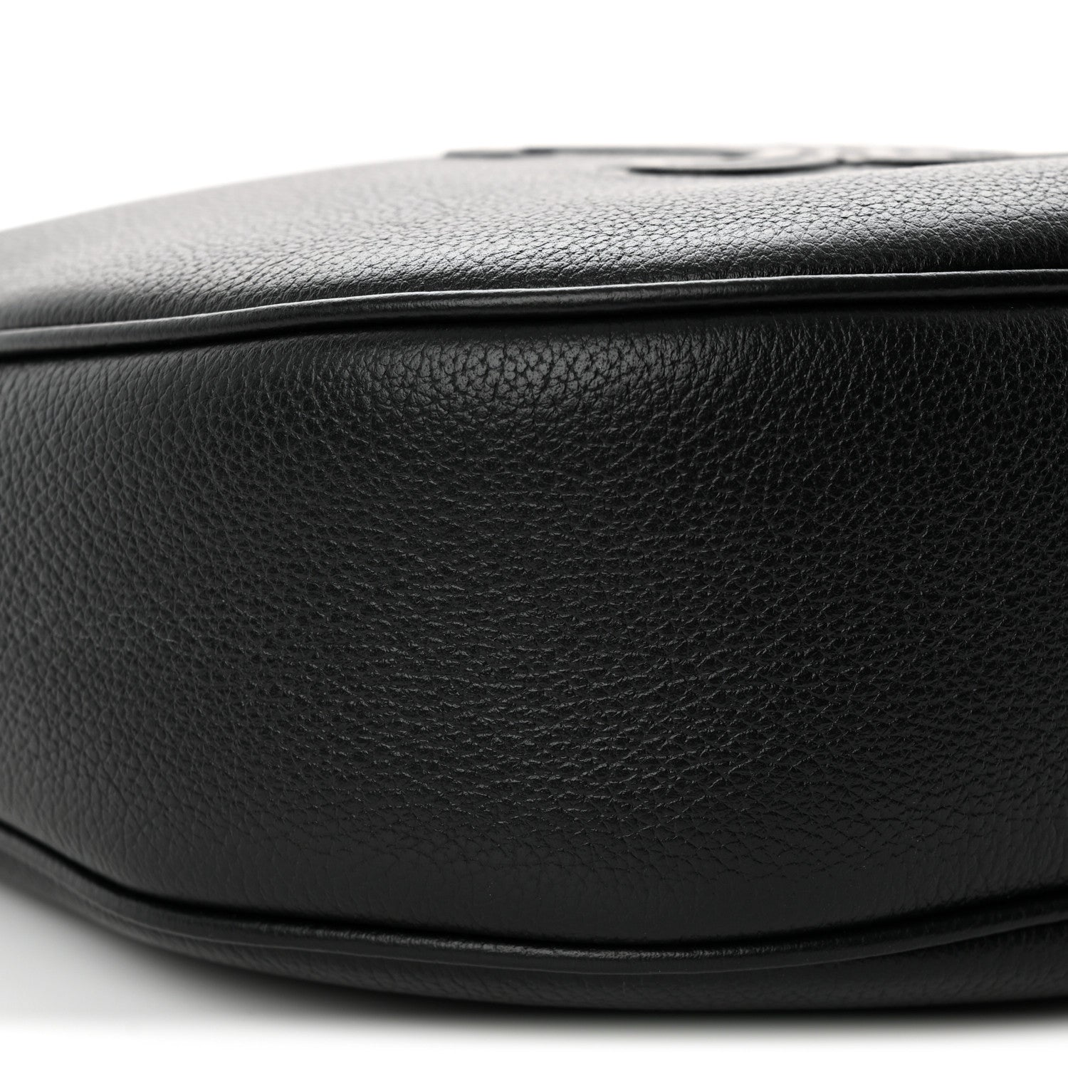 Supple Calfskin Cuir Triomphe Small Heloise Shoulder Bag Black