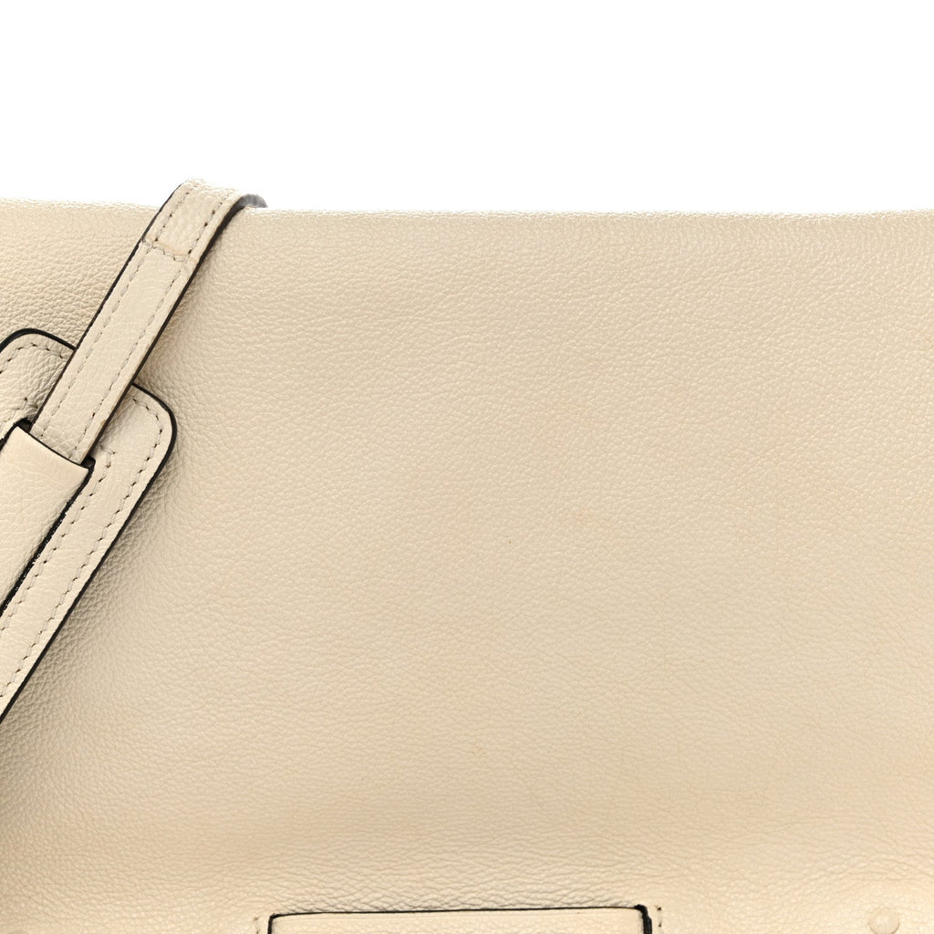 Glace Calf Etiquette Flap Bianco Astra