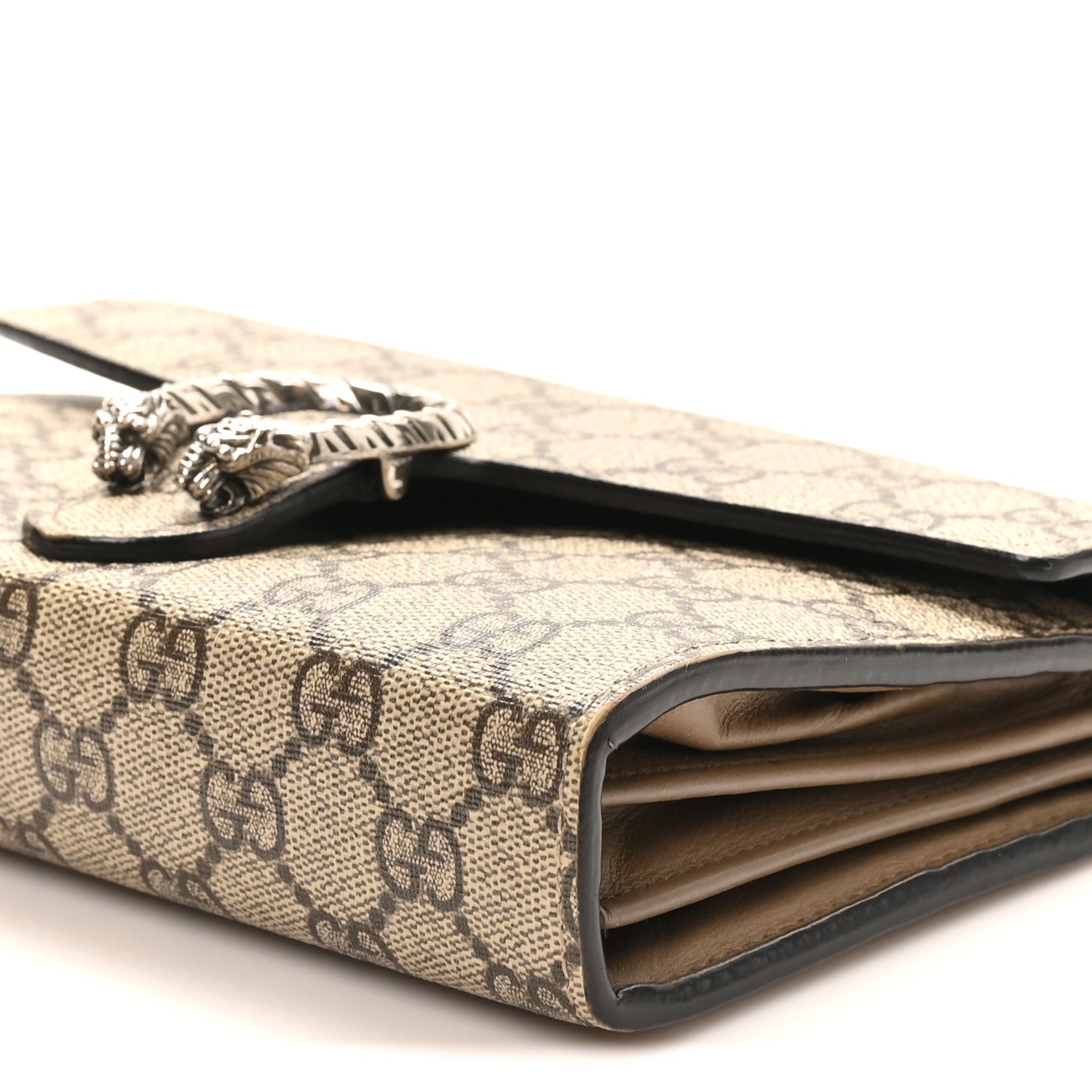 GG Supreme Monogram Mini Dionysus Chain Wallet Beige Taupe