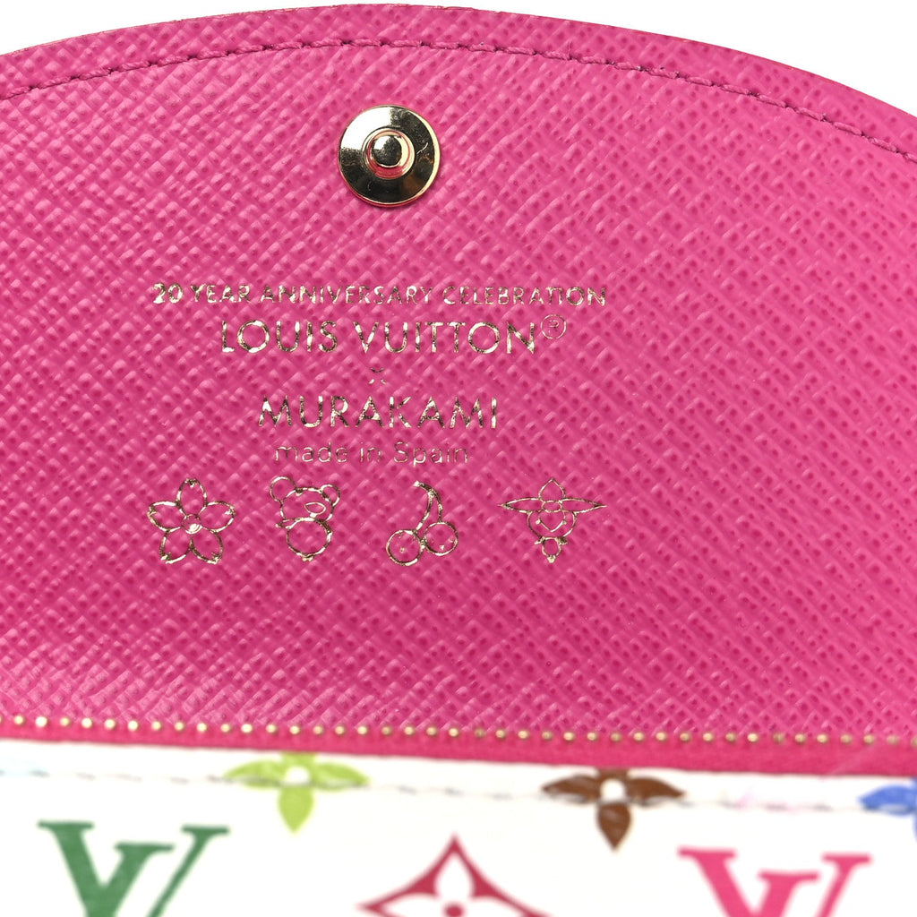 LV X TM Monogram Multicolor Rosalie Coin Purse White Kawaii Pink