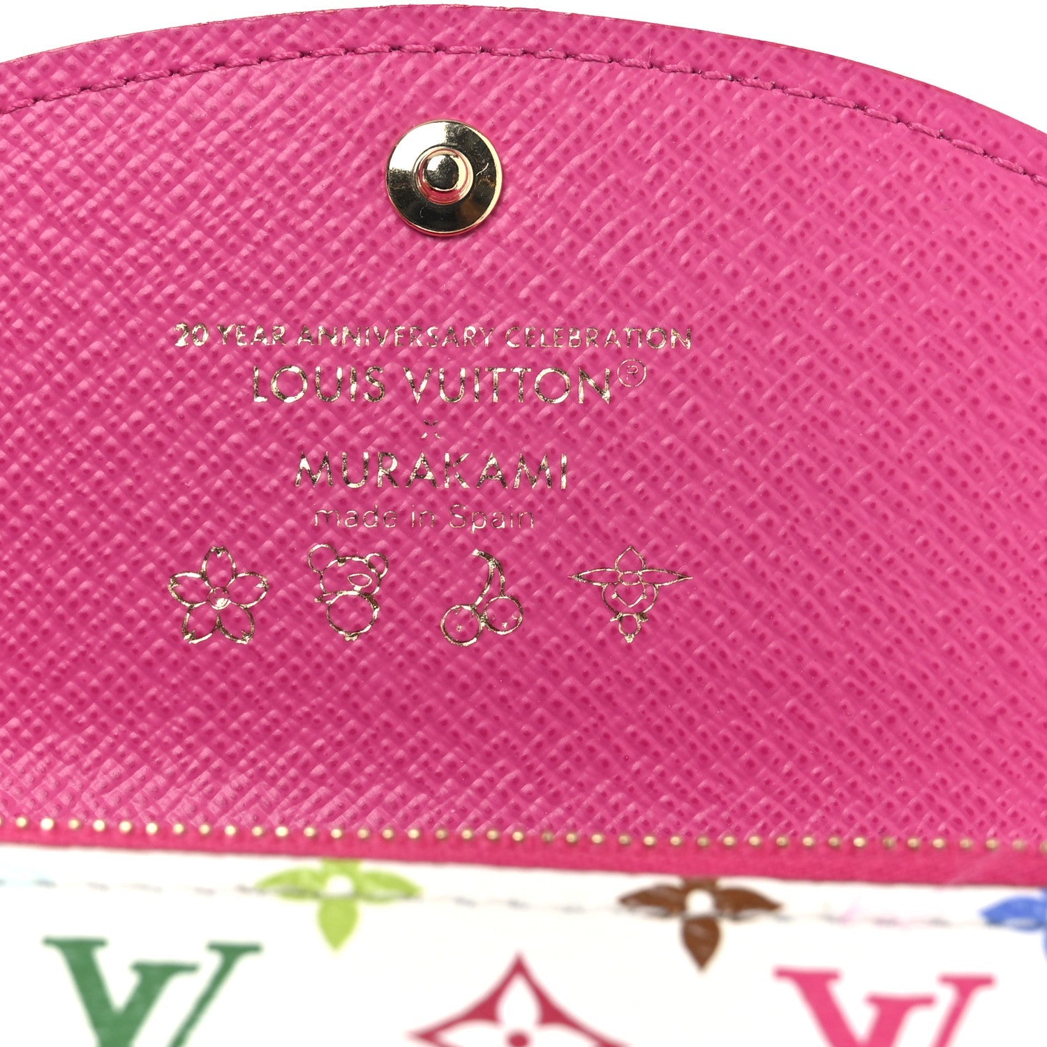 LV X TM Monogram Multicolor Rosalie Coin Purse White Kawaii Pink