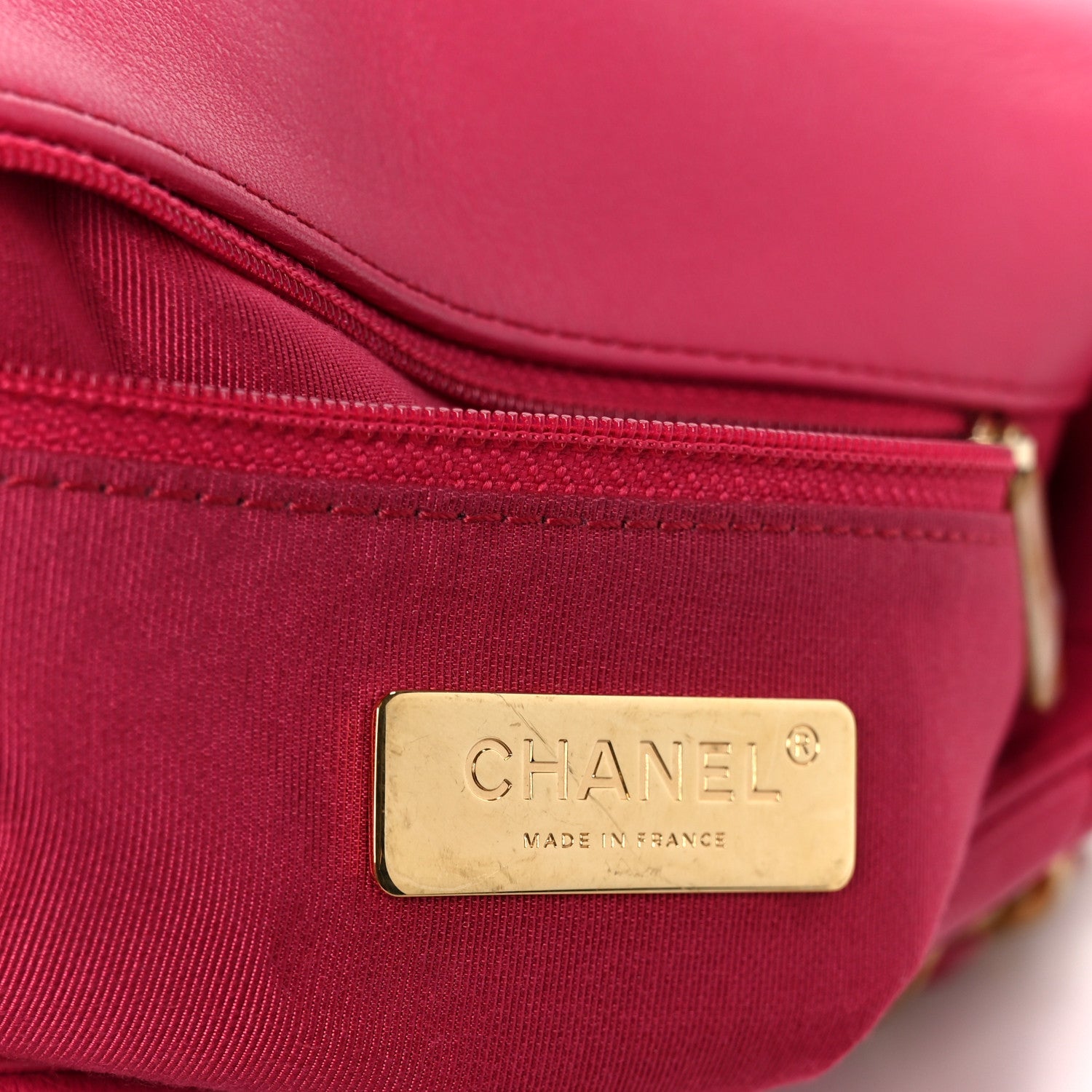 Lambskin Quilted Medium Chanel 19 Flap Dark Pink