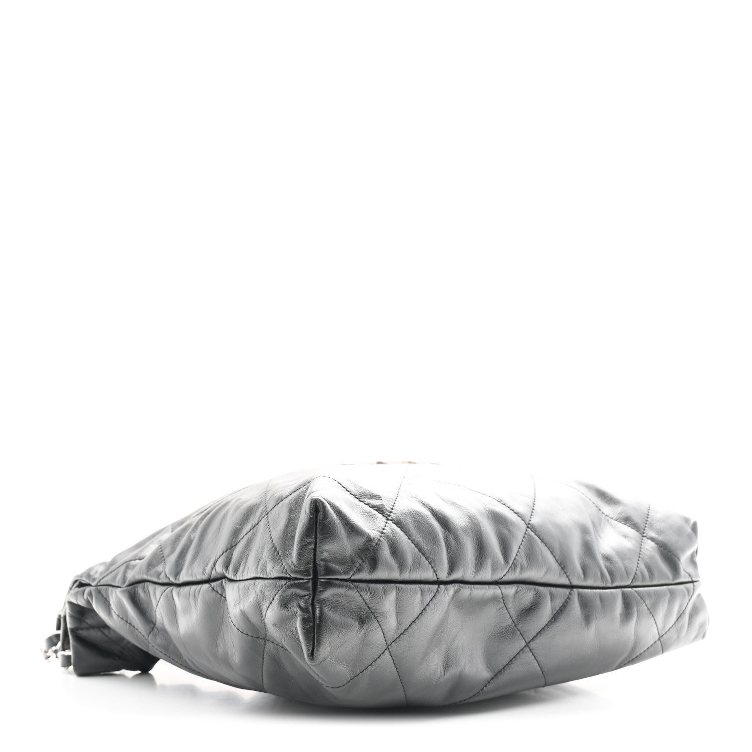 Shiny Calfskin Quilted Small Chanel 22 Black