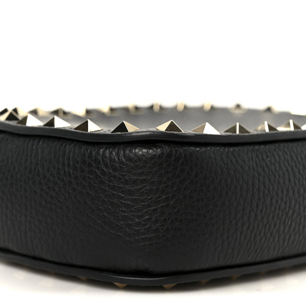 Calfskin Rockstud Mini Crossbody Bag Black