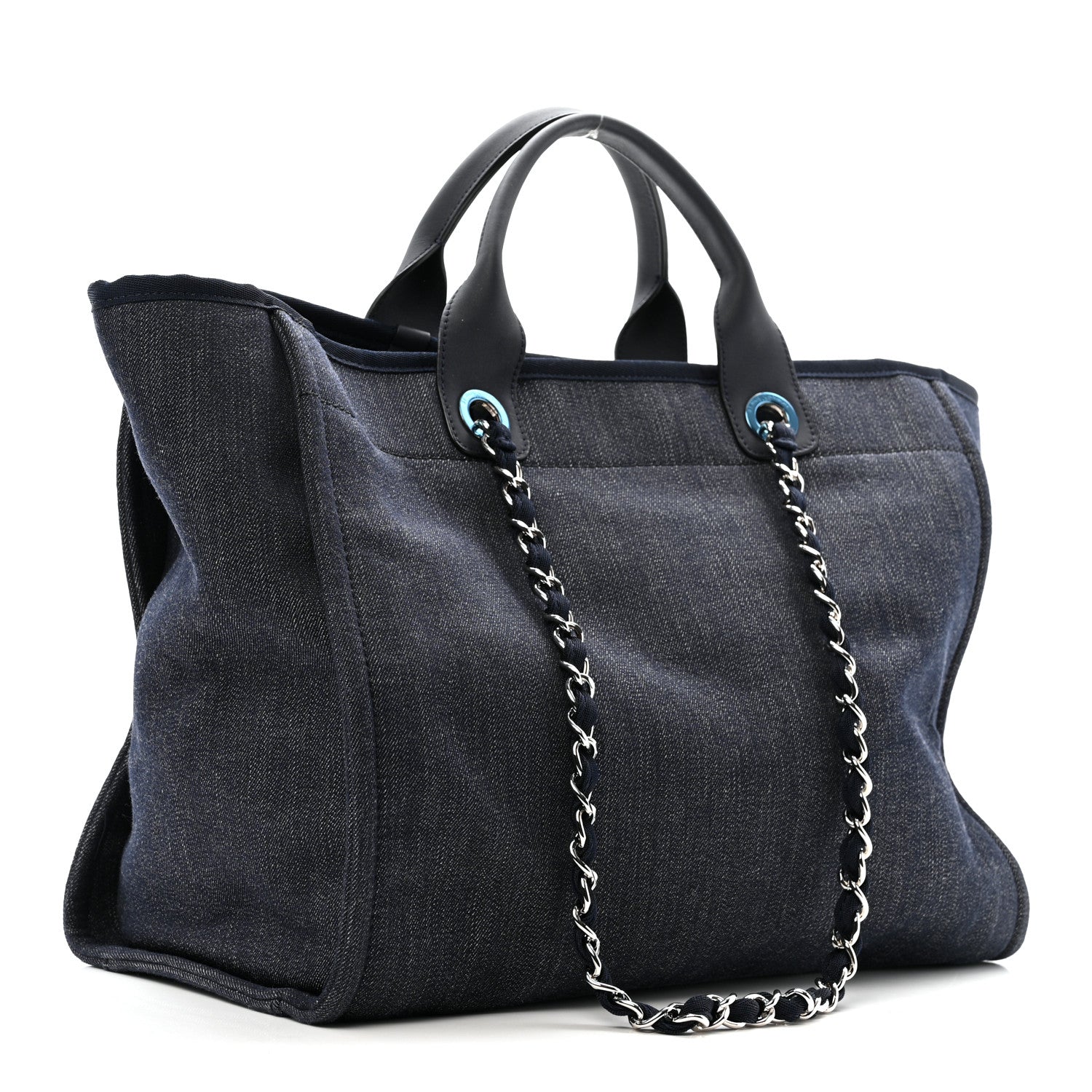 Denim Large Deauville Tote Dark Blue