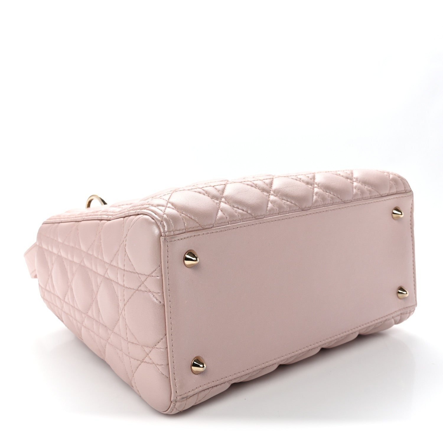 Pearly Lambskin Cannage Medium Lady Dior Lotus