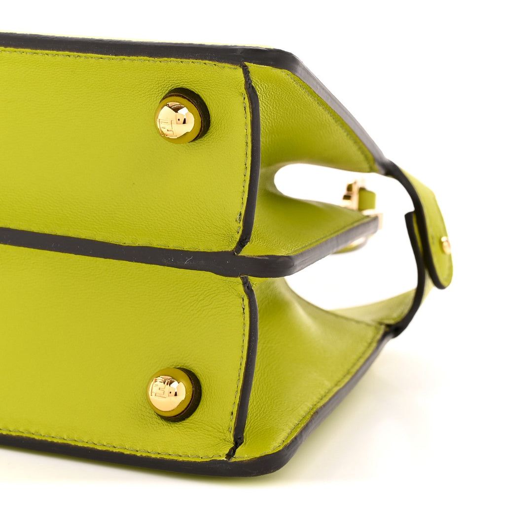 Shiny Nappa Petite Peekaboo I SEE U Satchel  Wasabi