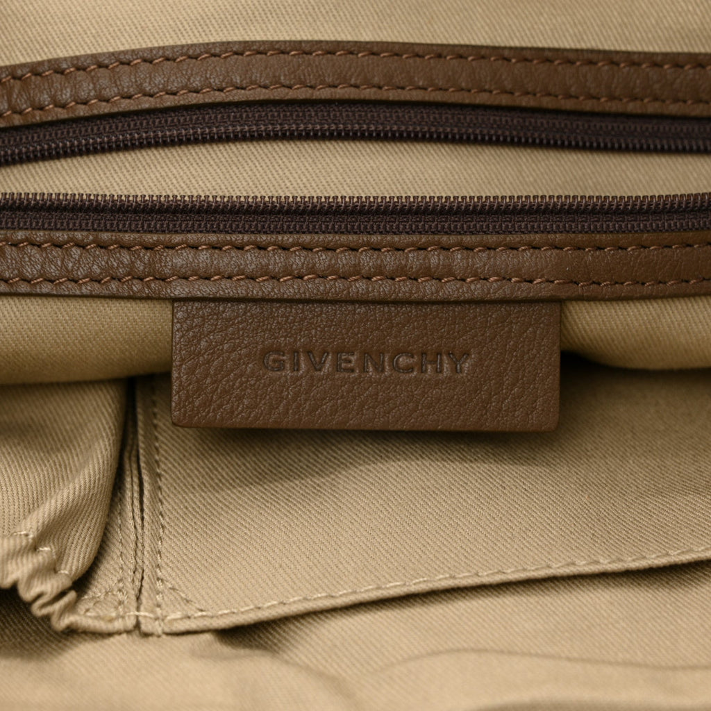Calfskin Double Handles Hobo Brown