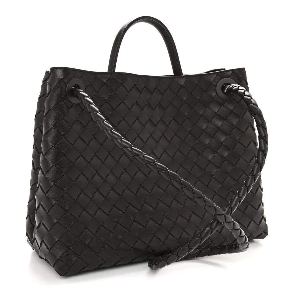 Nappa Intrecciato Medium Andiamo Shoulder Bag Fondant