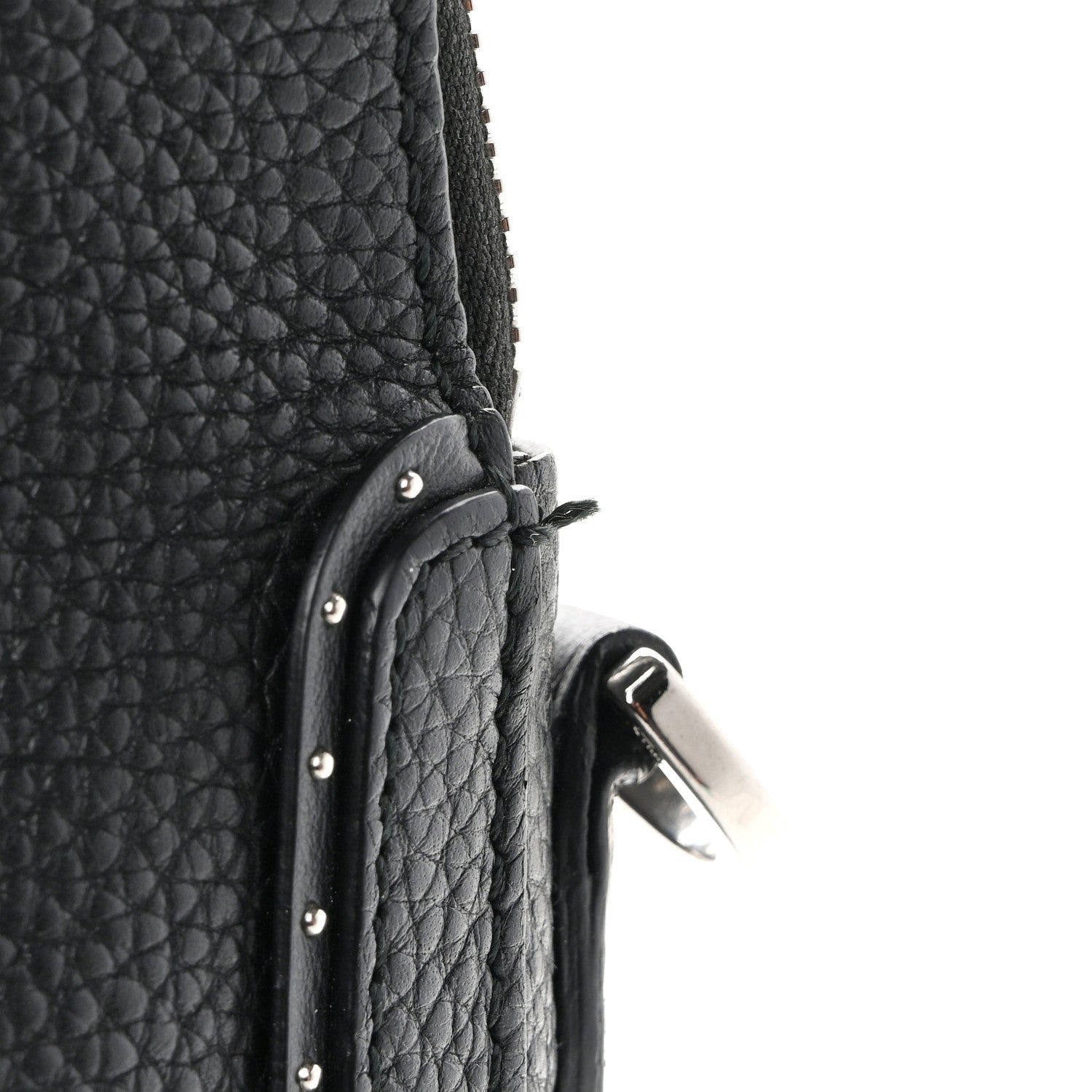 Calfskin Studded Firenze Briefcase Black