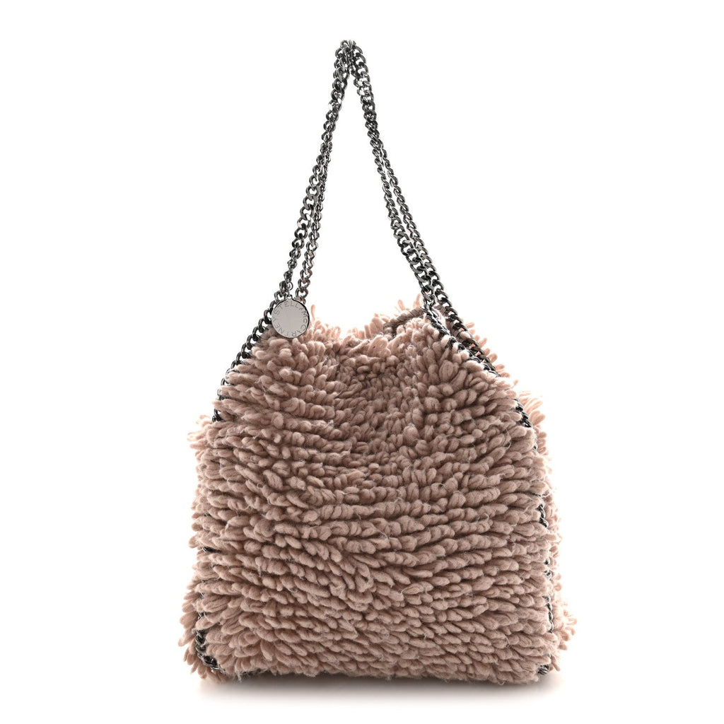Wool Fur Small Falabella Tote Pink