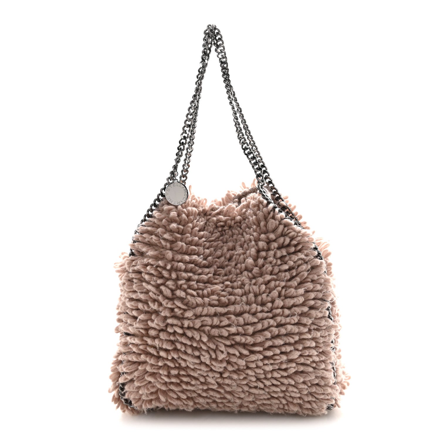 Wool Fur Small Falabella Tote Pink