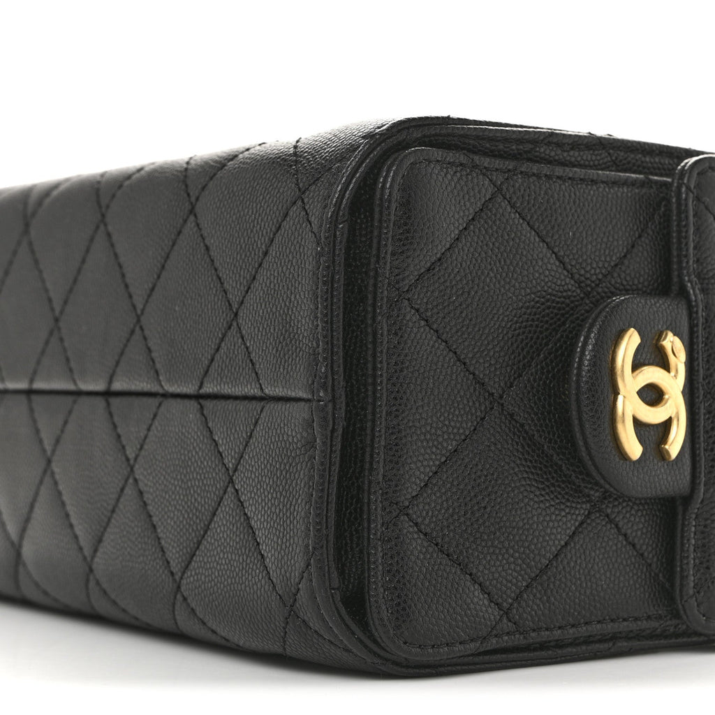 Caviar Quilted Mini Chanel 25 Handbag Black
