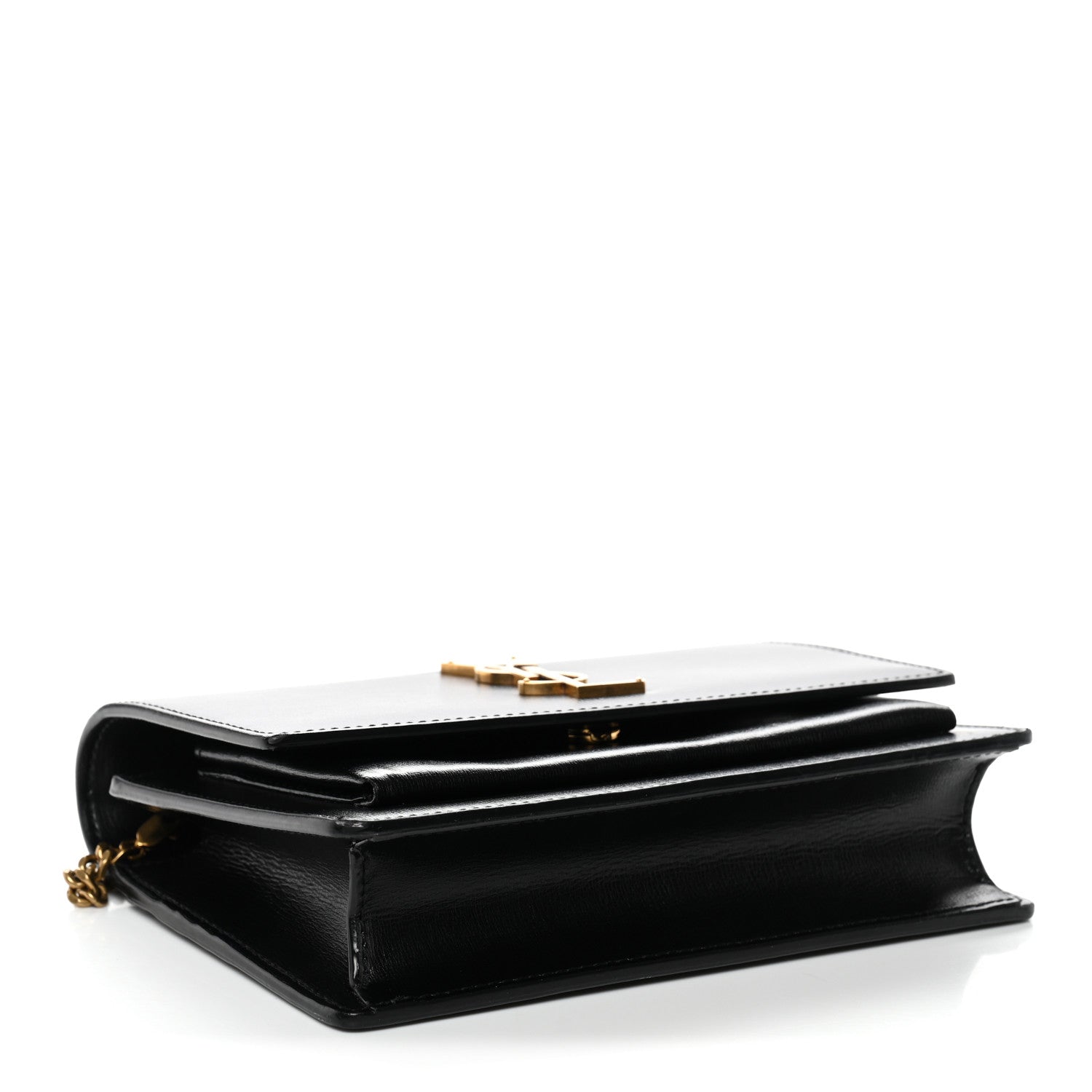 Calfskin Monogram Sunset Chain Wallet Black