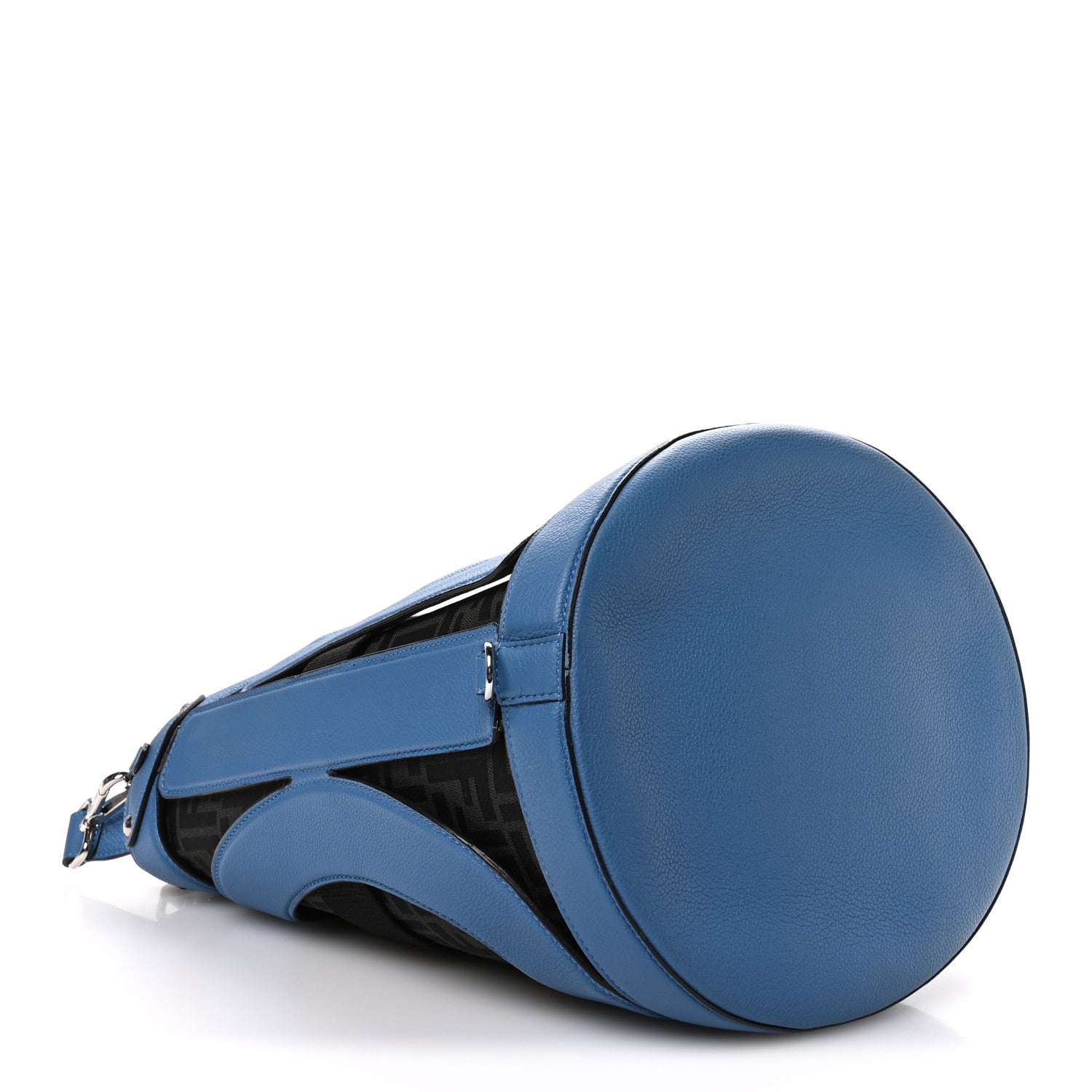 Jacquard Vitello Logo Bucket Bag Blue