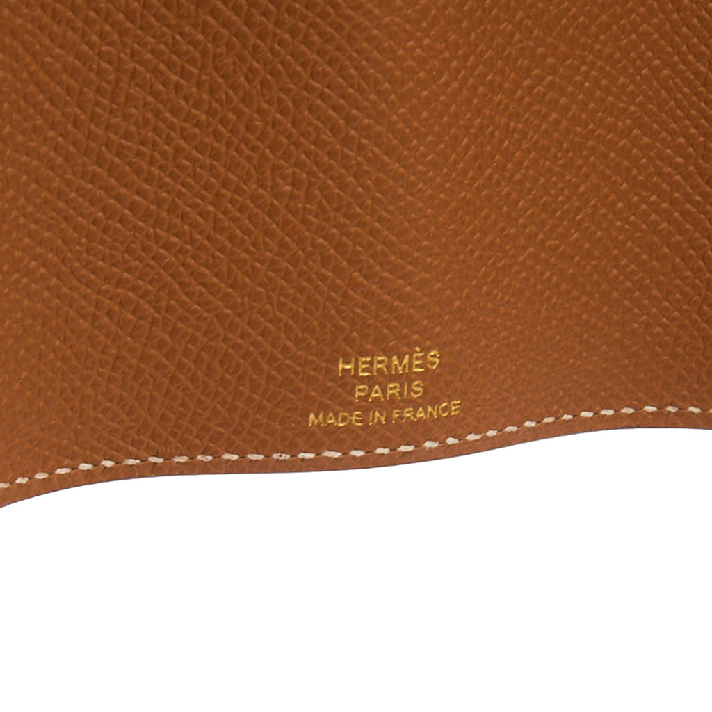 Hermes Wallet Bearn Four Key Holder in Gold, Epsom Leather