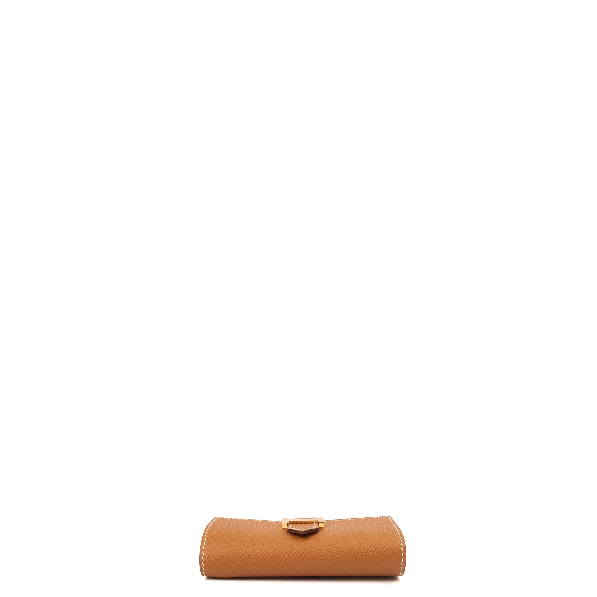 Hermes Wallet Bearn Four Key Holder in Gold, Epsom Leather
