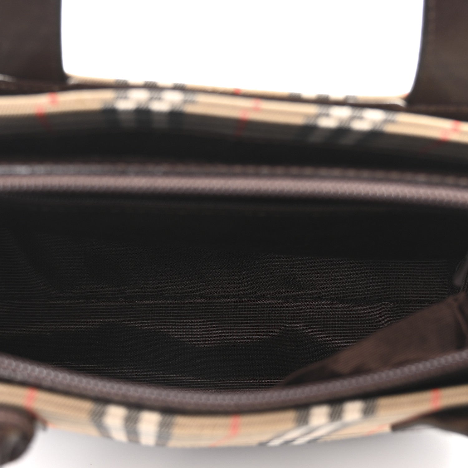 Haymarket Check Small Tote Dark Brown