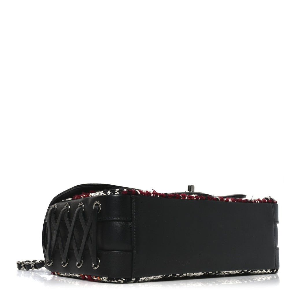 Tweed Quilted Calfskin Coco Corset Flap Multicolor