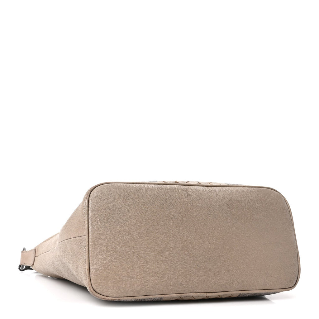 Nappa Intrecciato Stitched Small Shoulder Bag Taupe