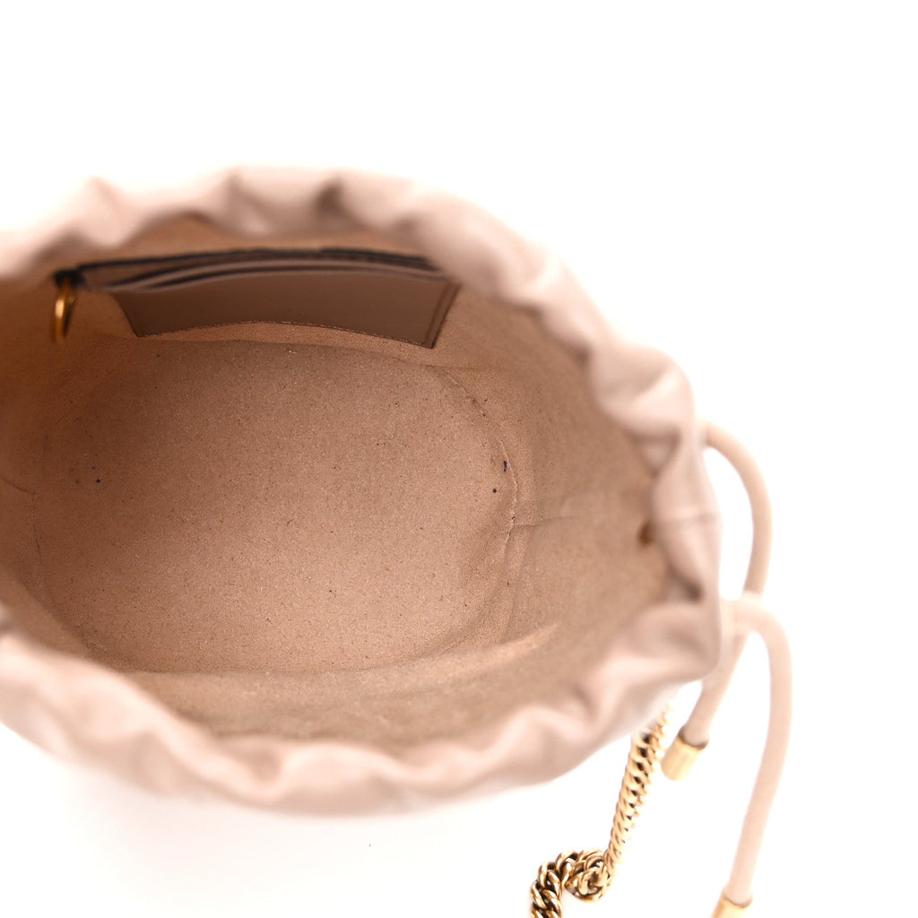 Calfskin Matelasse Mini GG Marmont 2.0 Bucket Bag Porcelain Rose