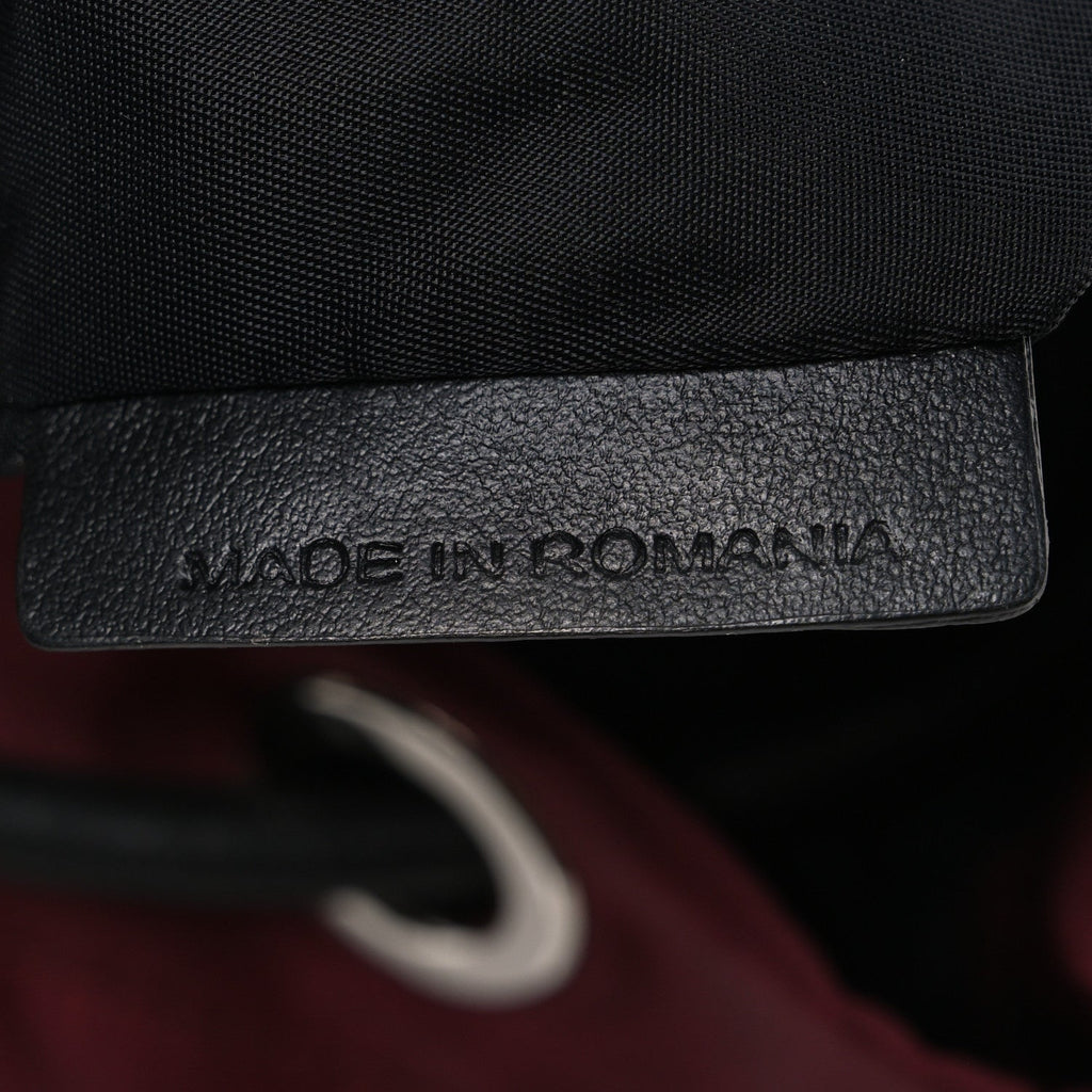 Nylon Medium Rucksack Backpack Burgundy Red