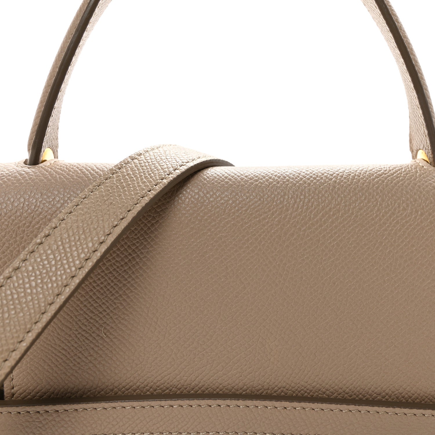Grained Calfskin Micro Belt Bag Light Taupe