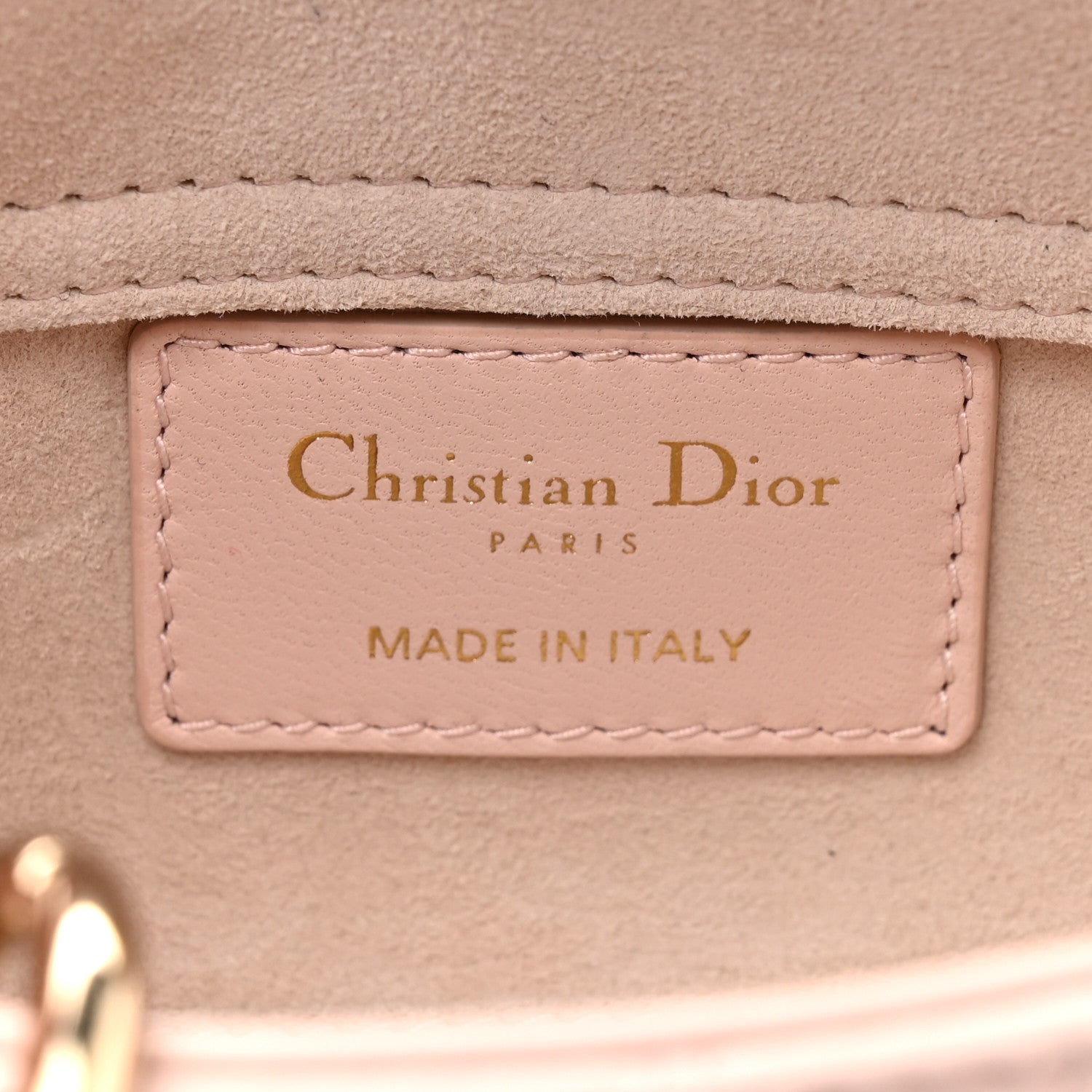 Lambskin Cannage Micro Lady D-Joy Powder Pink