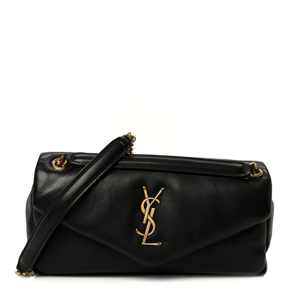 Plunged Lambskin Calypso Black